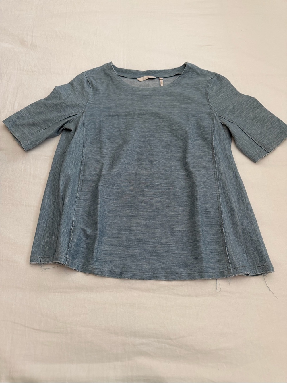 Zoa New York Heather Blue Short Sleeve Top